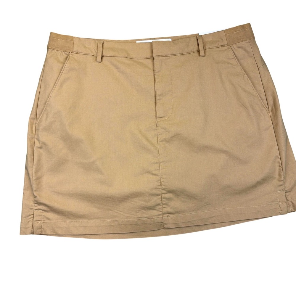 Walter Hagen Skort Womens 16 Beige Clubhouse 16" Golf Stretch‎ UPF 50+ Khaki